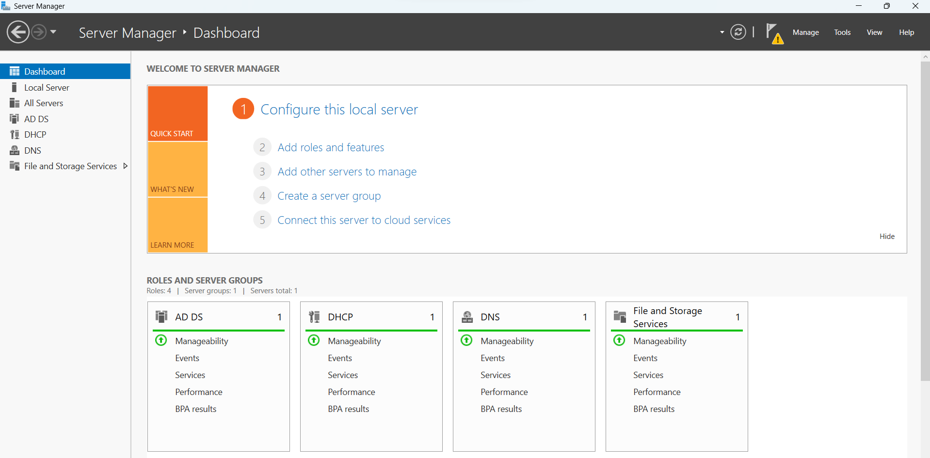 First domain controller promoted