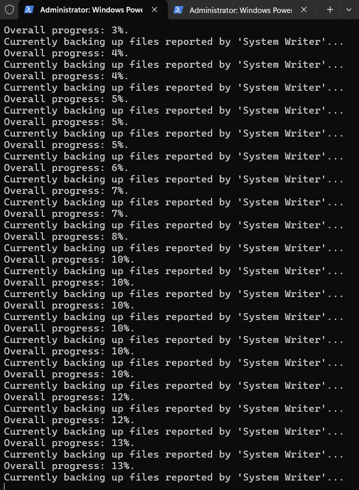 System State backup scheduled