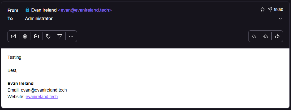 Inbound delivery verified