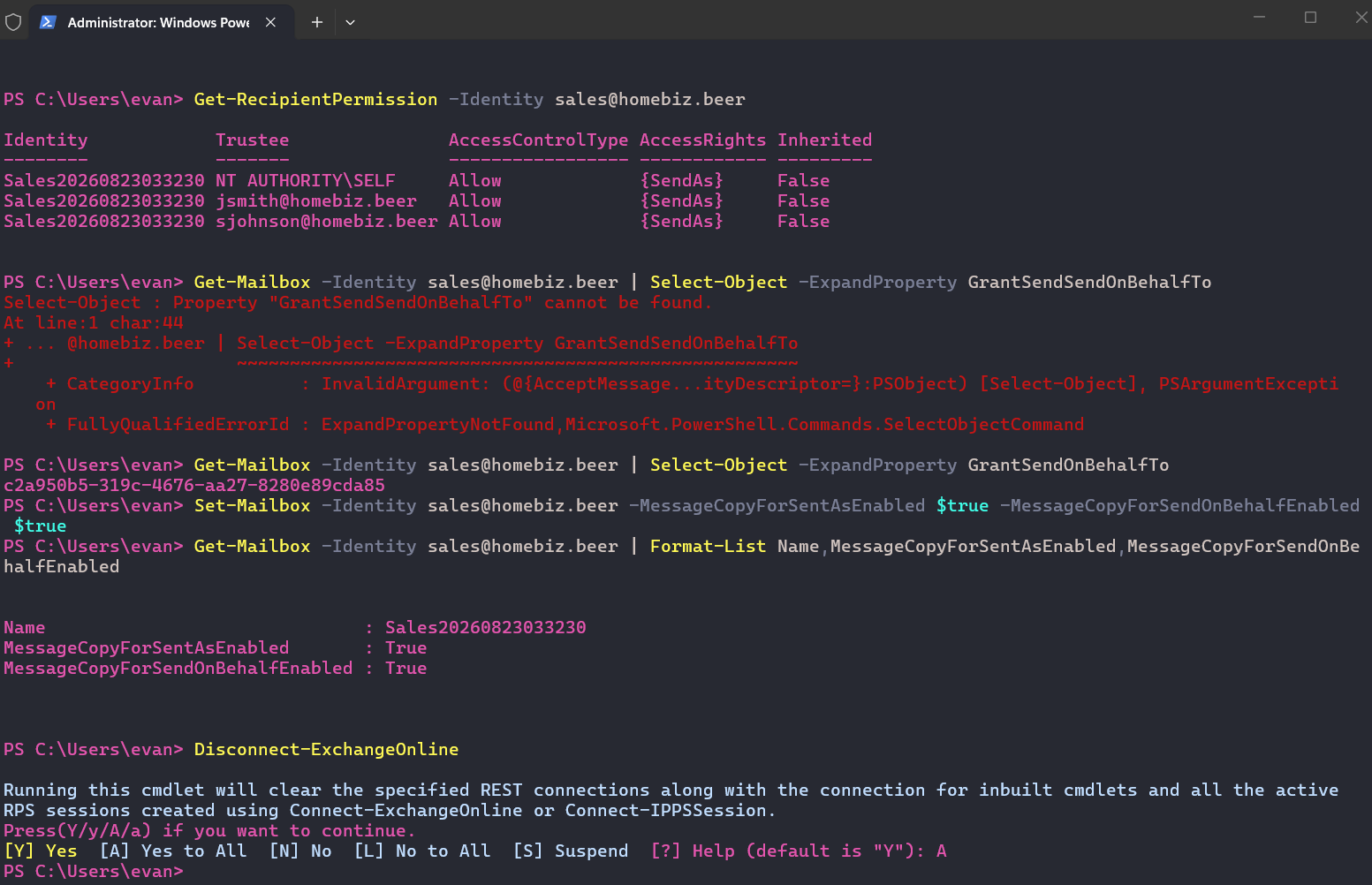 PowerShell permission inspection