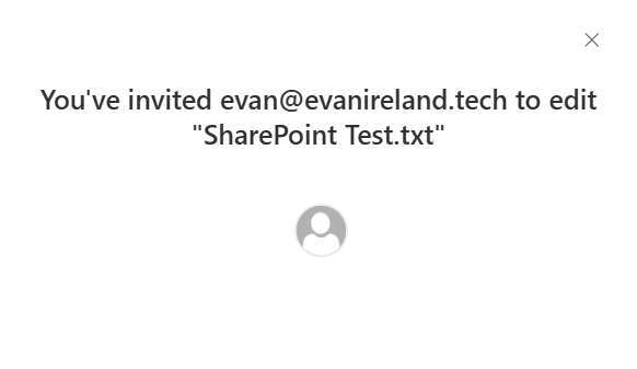 The confirmation dialog
