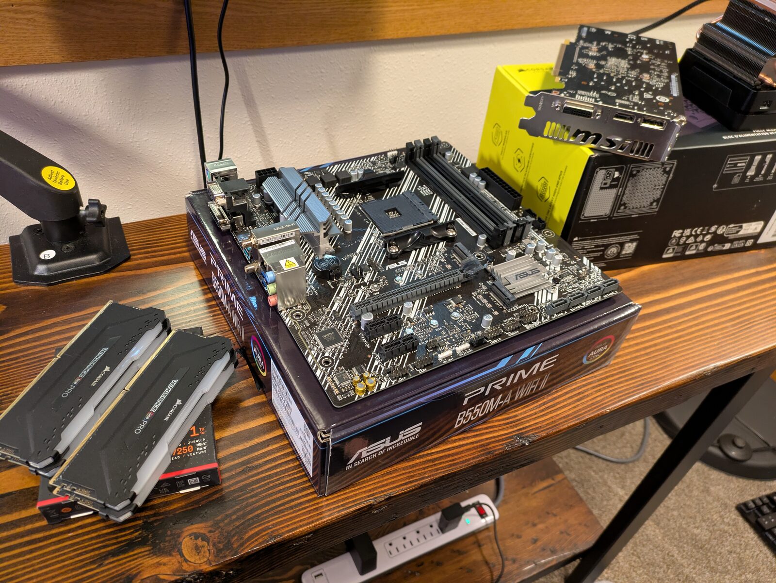 Boxed components and the new AMD processor for the PX-03 build