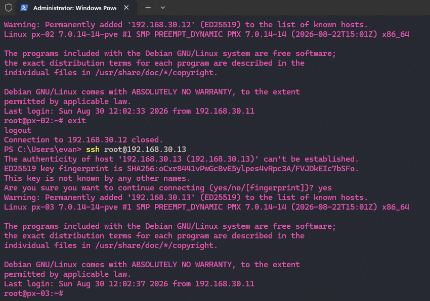 SSH connecting to a node using key-based authentication from PowerShell